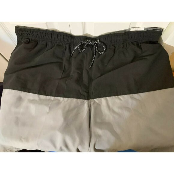 New George Men's Swim Lined‎ Shorts Trunks Sz 3XL 48-50 Board Shorts Black Gray - Picture 6 of 9